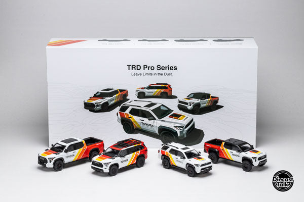 DTG0043-TRD GCD 1/64 トヨタ TRD PRO 4台セット DiecastTalk特注品(4Runner、タコマ、タンドラ、セコイア)