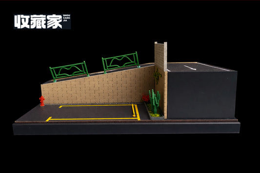 SCJ82008 収蔵家 1/64 都市情景 駐車場と坂道 クリアケース付