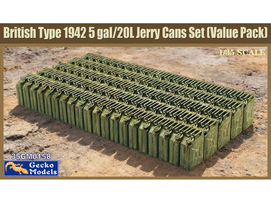 GEC35GM0158 ゲッコーモデル 1/35 WW.II 英軍 1942年 5ガロン/ 20リットル ジェリ缶セット `バリューパック`