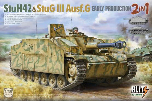 TKOB8009 タコム 1/35 10.5cm突撃榴弾砲42 & III号突撃砲G型 初期型 2 in 1