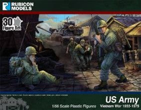 RB1004 ルビコン 1/56 アメリカ陸軍兵士 1955~1975年 ベトナム戦争 (30体入)