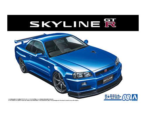 ザ☆モデルカー No.8 1/24 ニッサン BNR34 スカイラインGT-R V-specII'02
