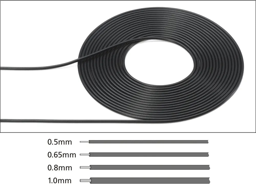 12678 パイピングケーブル外径φ1.0mm(ブラック)