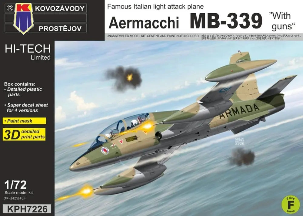 KPMH7226 KPモデル 1/72 アエルマッキ MB-339 `ガンポッド装備` ハイテックキット