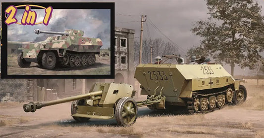 DR6664SP ドラゴン 1/35 WW.II ドイツ軍 Sd.Kfz.251/1 D型 & Pak40/パックワーゲン 2in1 アルミ砲身/EZトラク/3Dプリント